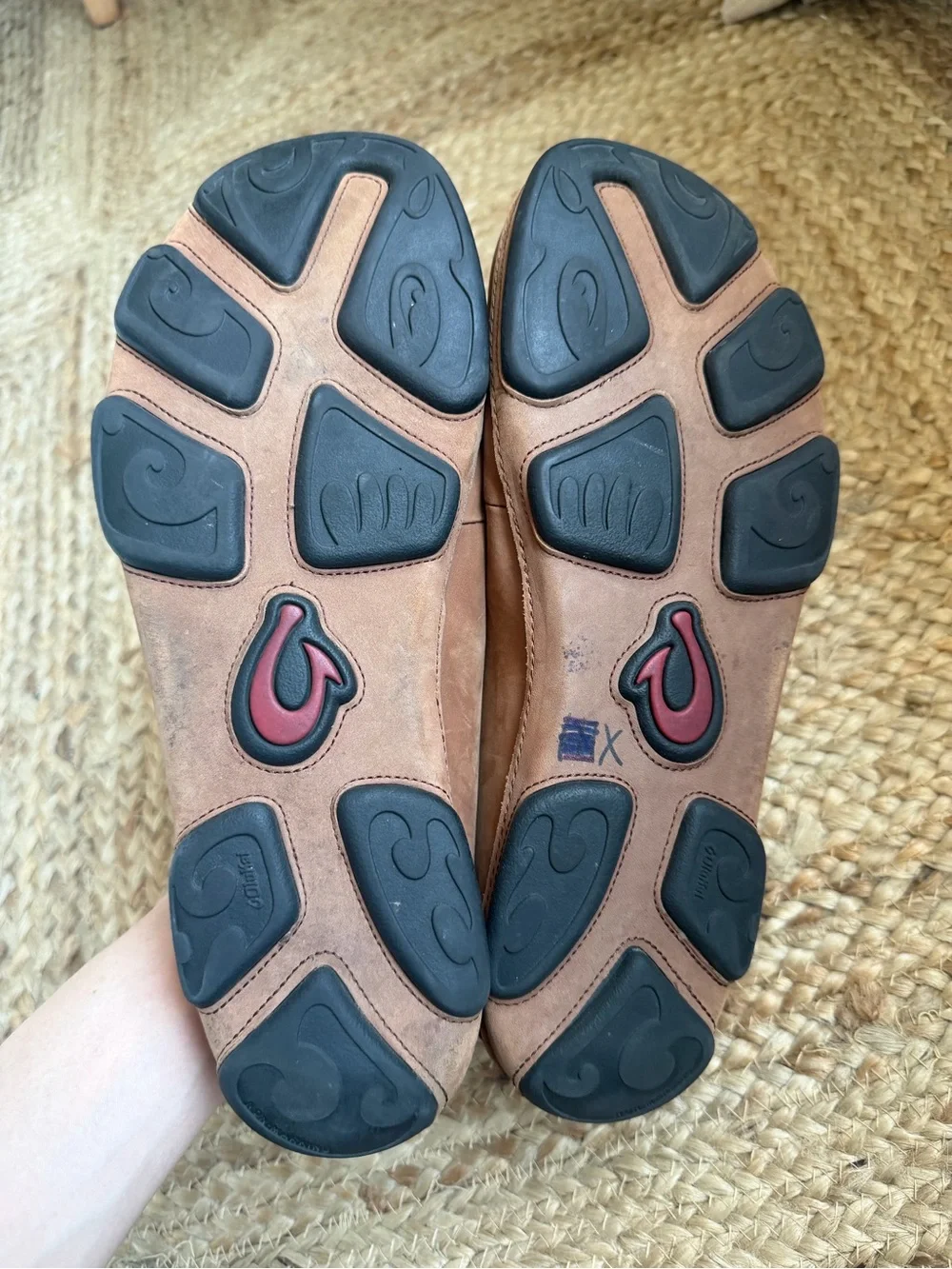 OLUKAI Moloa Kohana II Slip On Leather Loafer Shoes Mens 12 Laser Cut